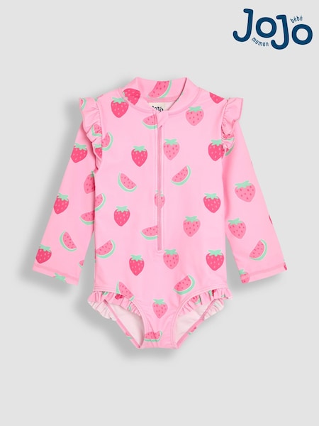 JoJo Maman Bébé Strawberry Long Sleeve Swimsuit (AT1972) | 32 € - 35 €