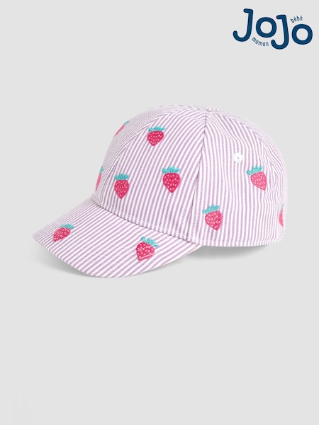 JoJo Maman Bébé Lilac Embroidered Cap (AT1973) | €25