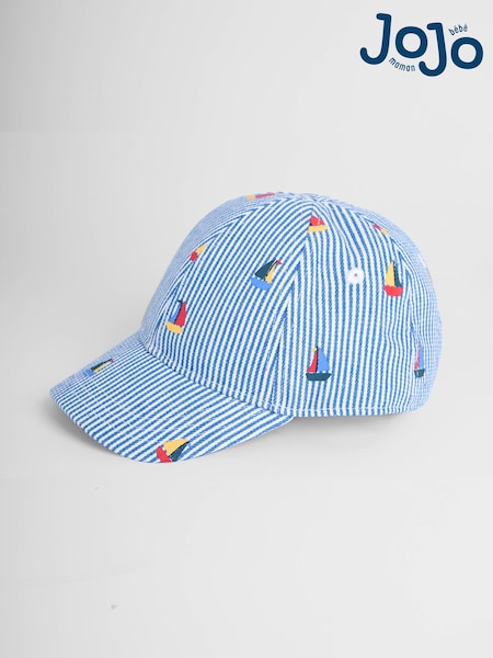 JoJo Maman Bébé Blue Embroidered Cap (AT1990) | €25
