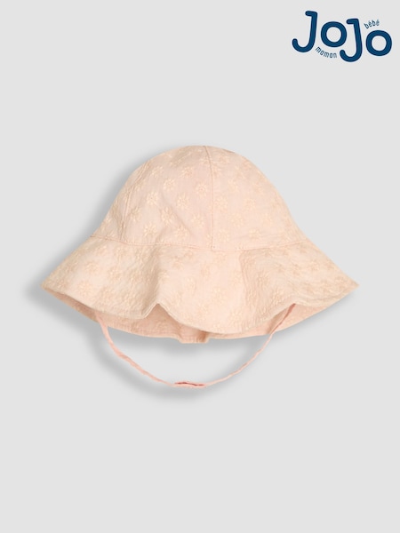 JoJo Maman Bébé Pink Broderie Floppy Hat (AT1991) | €22