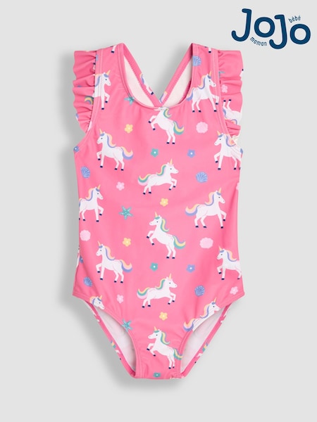 JoJo Maman Bébé Pink Unicorn Swimsuit (AT1996) | €29 - €32