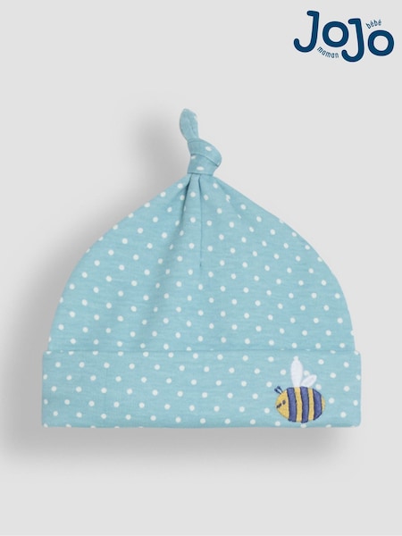 JoJo Maman Bébé 100% Cotton Bee Embroidered Baby Hat (AT2026) | €8