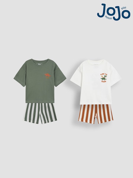 JoJo Maman Bébé Print Short Jersey Pyjamas 2 Pack (AT2054) | 47 €