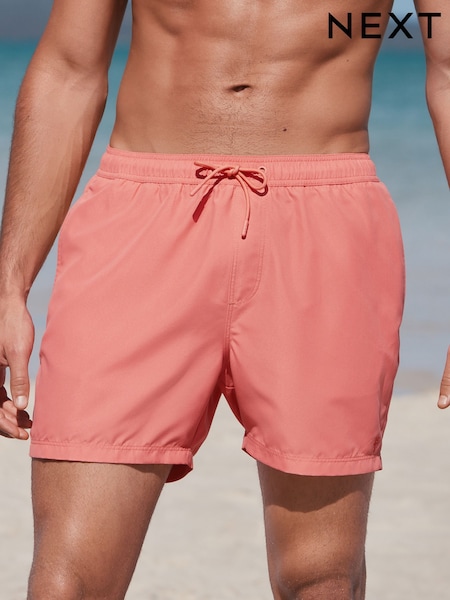 Coral Pink Essential Swim Shorts (AT2273) | $26