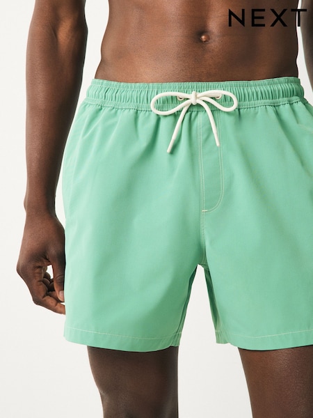 Sage Green Contrast Stitch Swim Shorts (AT2281) | €26