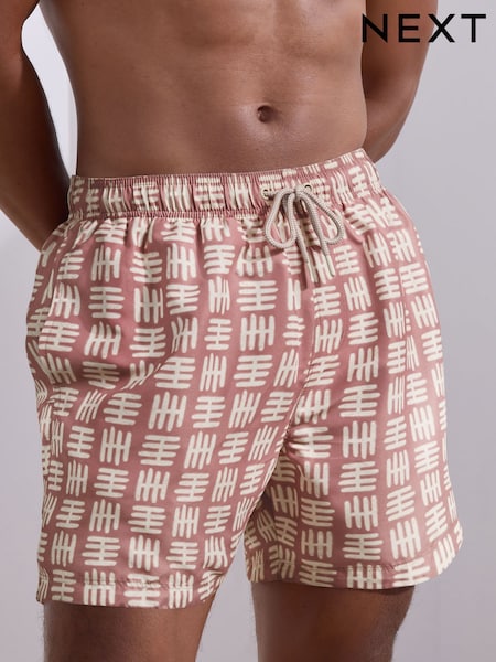 Pink Geometric Printed Swim Shorts (AT2295) | € 27