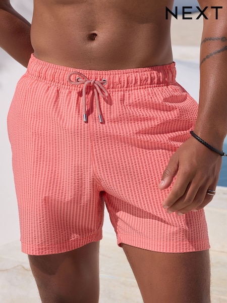 Rosa gestreift - Seersucker Swim Shorts (AT2299) | 33 €