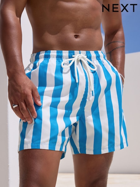 Bleu/Blanc - Stripe Swim Shorts (AT2302) | €28