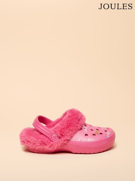 Joules Kids Winter Poole Printed Faux Fur Lined Clogs (AT2368) | 21 €