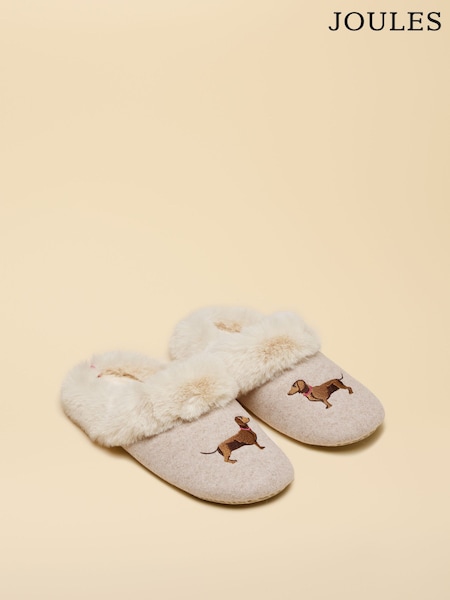 Joules Slippet Luxe Oatmeal Artwork Slipper (AT2414) | €33