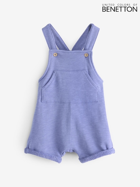 Benetton Baby Blue Short Terry Dungarees (AT2435) | R$ 275