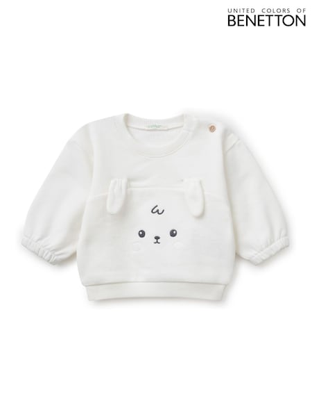 Benetton Baby Crew Neck Print 100% Cotton Sweatshirt (AT2439) | $31