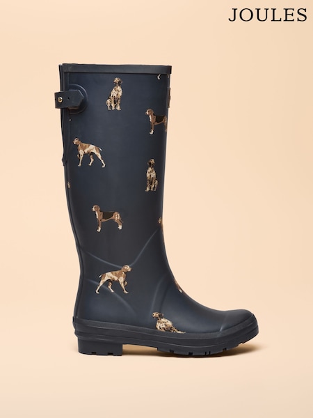 Joules Welly Print Navy Adjustable Tall Wellies (AT2442) | R$ 590