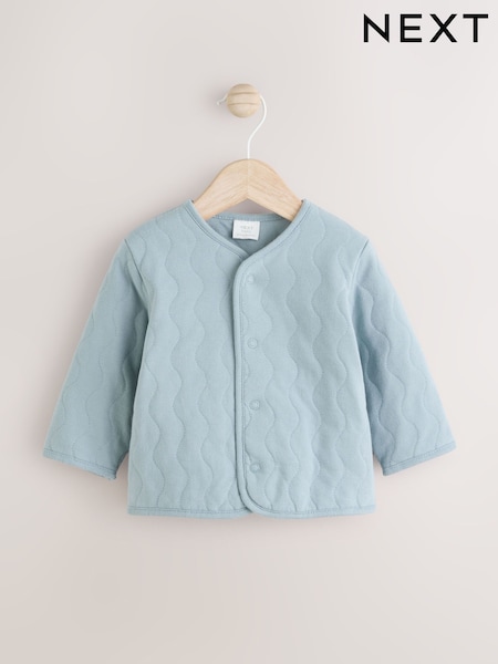 כחול  - Baby Jersey Quilted Jacket (0mths-2yrs) (AT2467) | ‏67‏₪ - ‏75‏ ₪