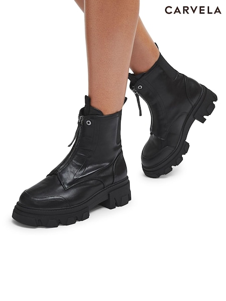 Carvela Explorer Zip Black Boots (AT2601) | €167