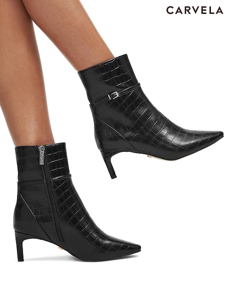 Carvela Impress Ankle Black Boots (AT2609) | AED868
