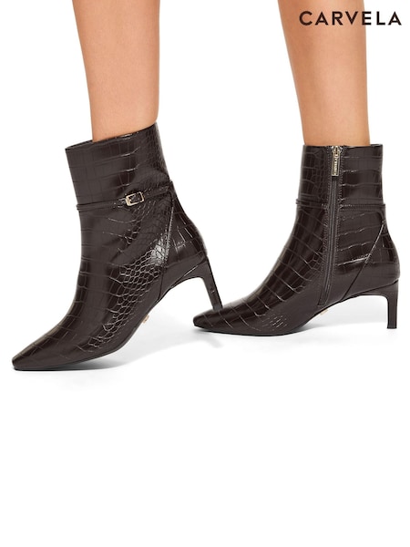 Carvela Impress Ankle Brown Boots (AT2615) | €190