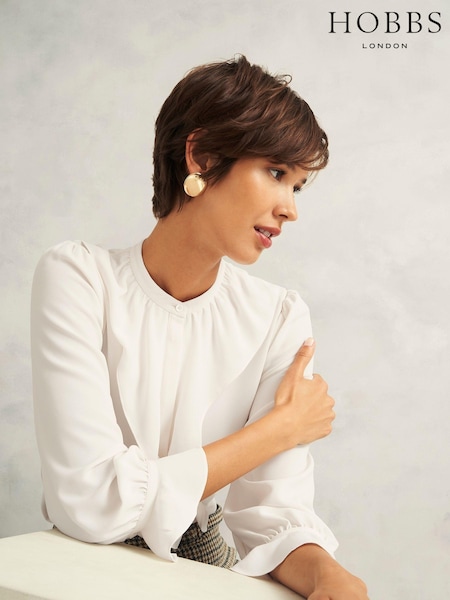 Hobbs Cream Maribella Blouse (AT2629) | ₪498