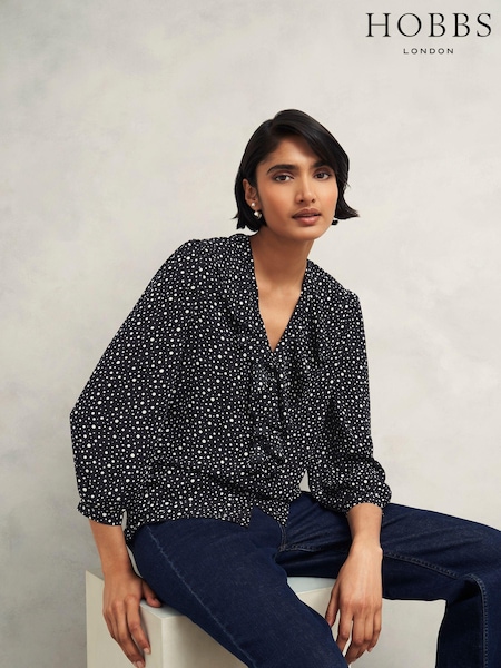 Hobbs Black May Blouse (AT2652) | OMR24
