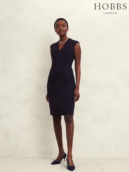 Hobbs Blue Petite Aly Dress (AT2654) | €190