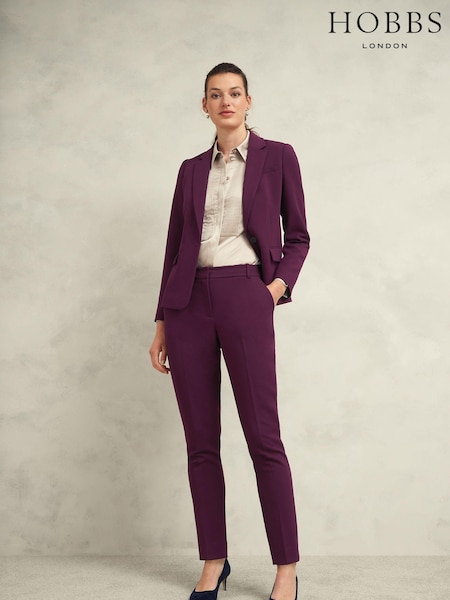 Hobbs Purple Petite Sami Trousers (AT2657) | €126