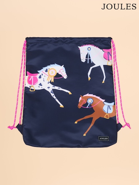 Navy & Pink Horse - Geantă Joules Adventurer cu șnur (AT2751) | 112 LEI