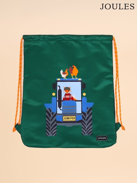 Green & Blue Tractor - Joules תיק עם שרוך סגירה מתכוונן לילדים (AT2752) | ‏75‏₪