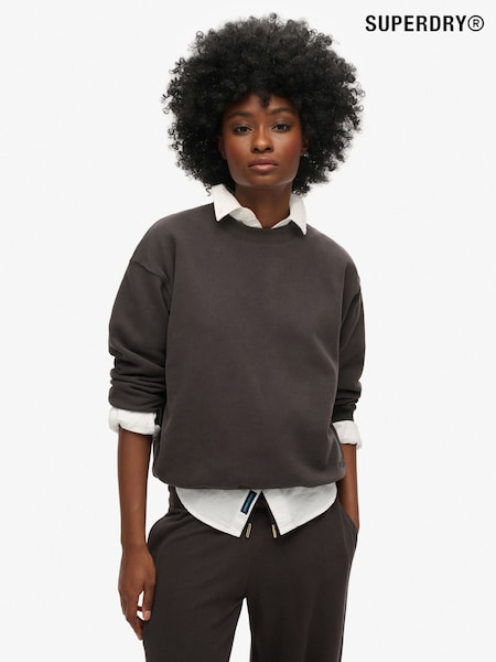 Superdry Black Relaxed Fit Essential Logo Sweatshirt (AT2765) | €58