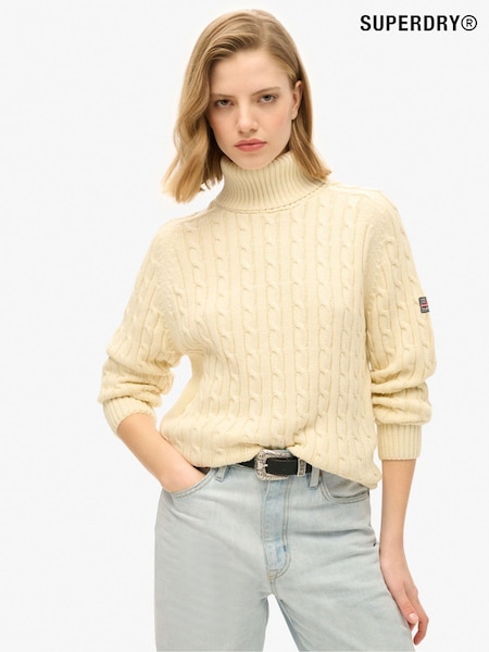 Superdry Slouchy Cable Roll Neck Jumper (AT2770) | R$ 495