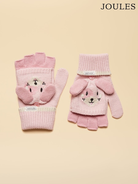Joules Carey Pink Character Gloves (AT2789) | €21