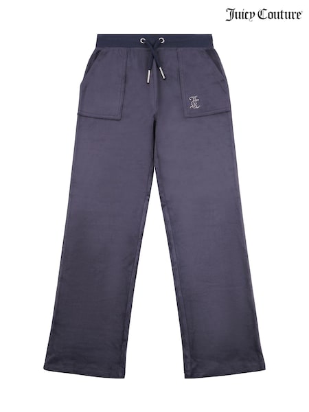 Juicy Couture Blue Mini Girls Diamante Wide Leg Joggers (AT3005) | $122 - $147