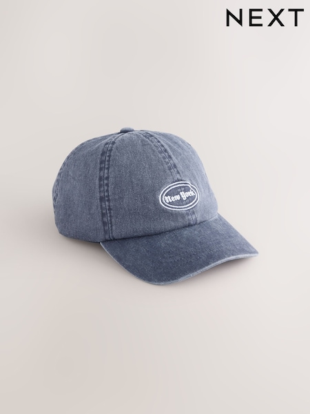 Navy Blue Washed - 100% Cotton Baseball Cap Hat (1-16yrs) (AT3056) | ‏29‏₪ - ‏46‏ ₪