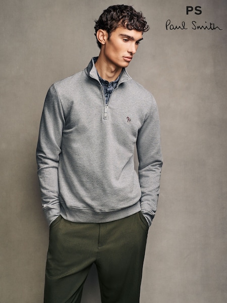 PS Paul Smith Logo Quarter Zip Sweatshirt (AT3116) | €179