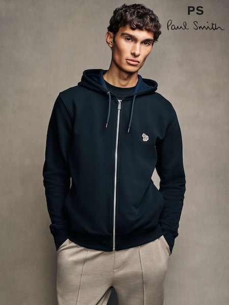 PS Paul Smith Logo Zip-Up Hoodie (AT3117) | 718 QAR
