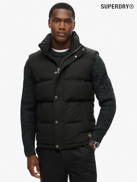 Superdry Black Non-Hooded Everest Gilet (AT3132) | €144