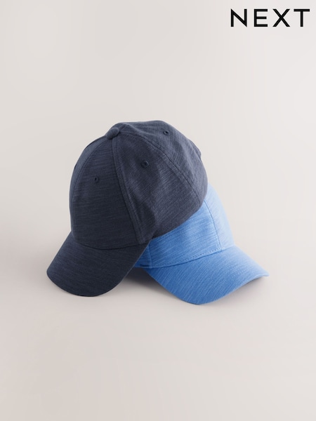 Blau & Marineblau - Baseball 100% Cotton Caps 2 Pack (3mths-16yrs) (AT3134) | 17 € - 28 €