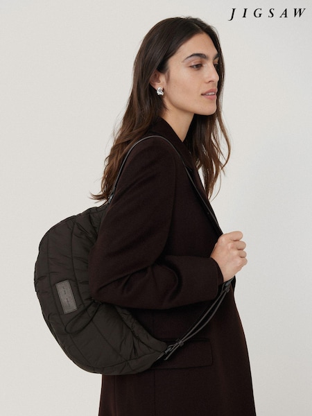 Jigsaw Brown Nylon Drawstring Cross-Body Bag (AT3162) | ₪553