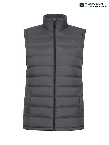 Mountain Warehouse Light Black Seasons II Mens Water Resistant Padded Gilet (AT3483) | €57