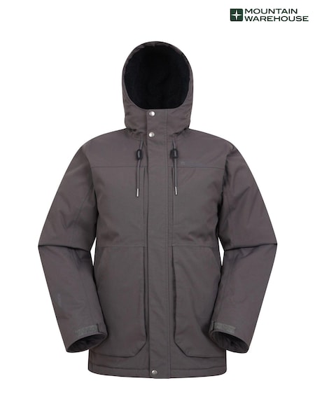 Mountain Warehouse Grey Mens Coastline Waterproof Borg Lined Jacket (AT3485) | €68
