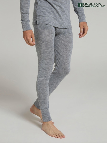 Mountain Warehouse Grey Mens Merino II Thermal Baselayer Pants (AT3504) | 238 QAR