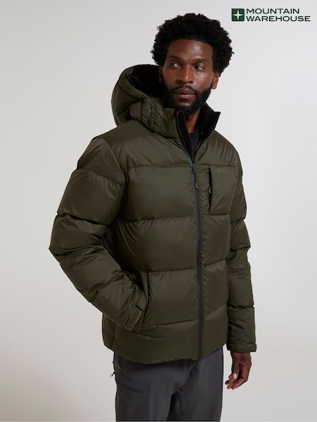 Mountain Warehouse Green Frost II Mens Extreme Water Resistant Down Jacket (AT3522) | €243