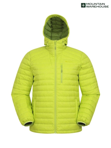 Mountain Warehouse Light Green Mens Henry II Extreme Water Resistant Down Padded Jacket (AT3524) | €186