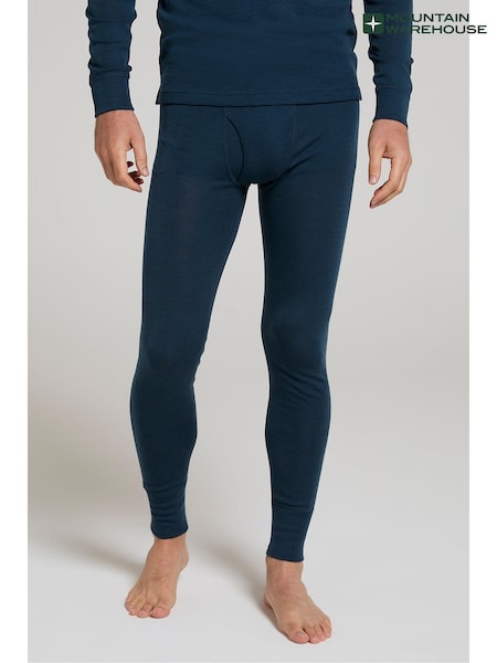Dark Black - Mountain Warehouse Mens Merino II Thermal Baselayer Pants (AT3534) | 74 €