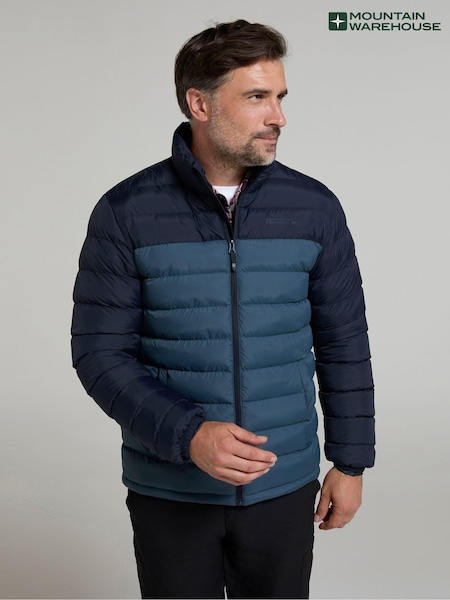כחול  - Mountain Warehouse Mens Vista Water Resistant Padded Jacket (AT3541) | ‏241‏₪