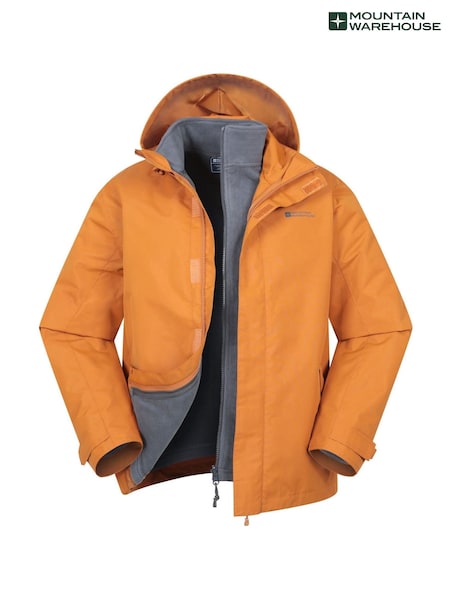Mountain Warehouse Orange Mens Fell 3-In-1 Water Resistant Jacket (AT3542) | €91
