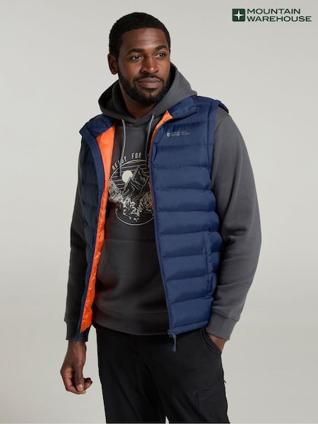 Blau - Mountain Warehouse Seasons Ii Mens Water Resistant Padded Gilet (AT3549) | CHF 65