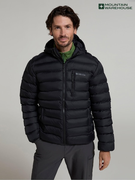 Mountain Warehouse Black Link Mens Water Resistant Padded Jacket (AT3556) | €105