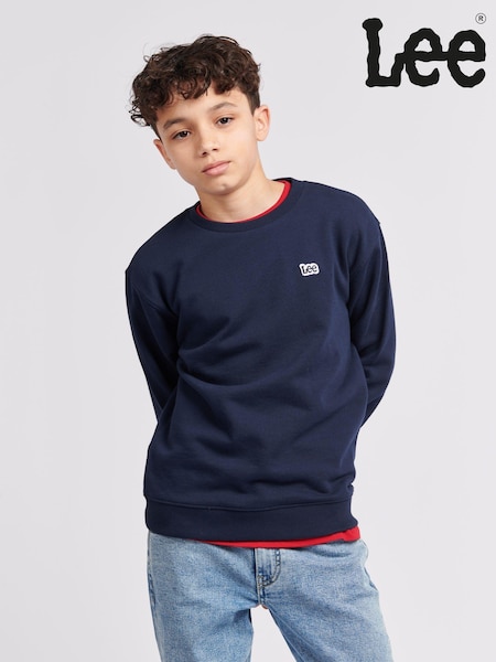 Lee Blue Boys Badge Sweatshirt (AT3570) | €46 - €56