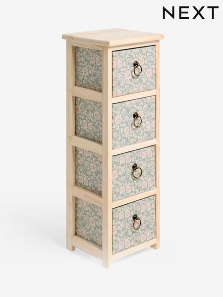 Green Sage Floral Print Storage Drawers (AT3610) | AED324