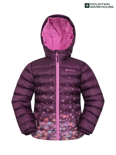 Morado claro - Mountain Warehouse Seasons Kids Printed Water-Resistant Padded Jacket (AT3678) | 45 €